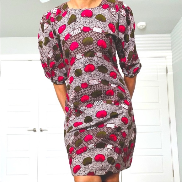 African Print Vibrant Summer Dress - Picture 3 of 4